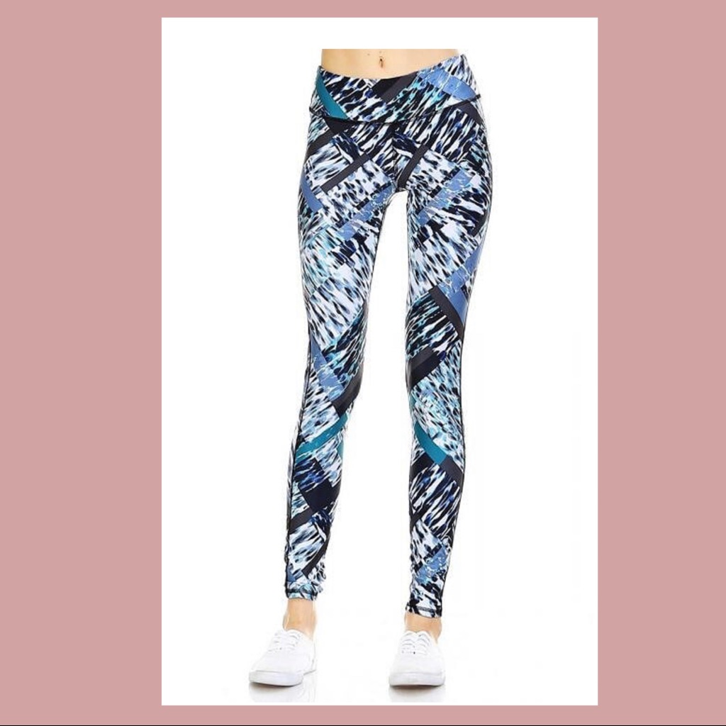 Mono B Blue Crush Leggings- Nwt- Sm